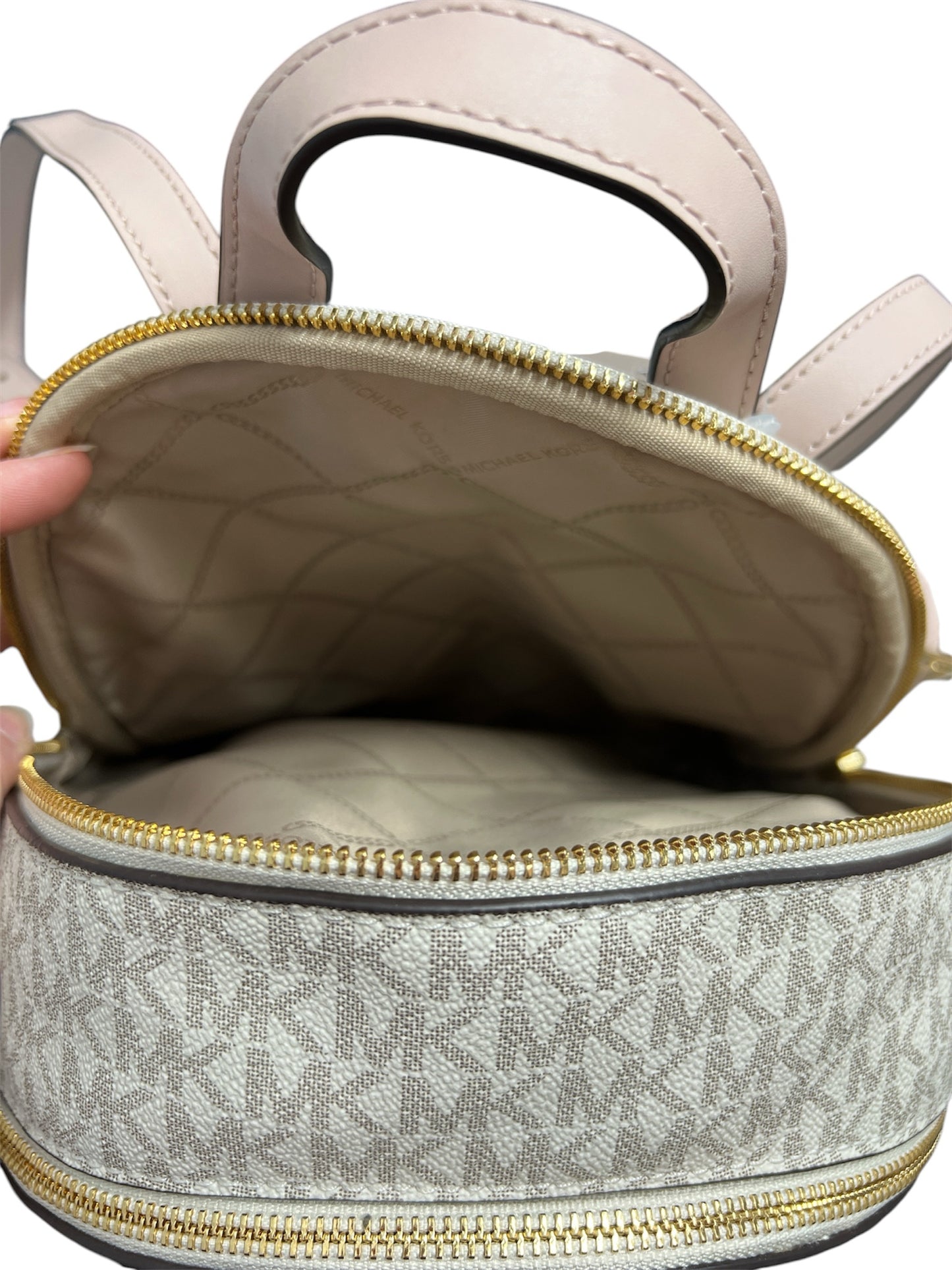 Designer NEW Michael Kors White/Blush Backpack