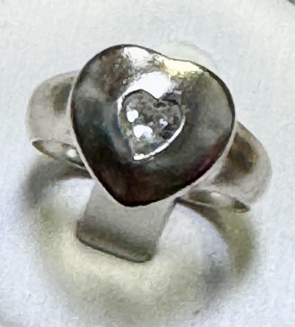 Sterling Silver CZ Ring Size 8