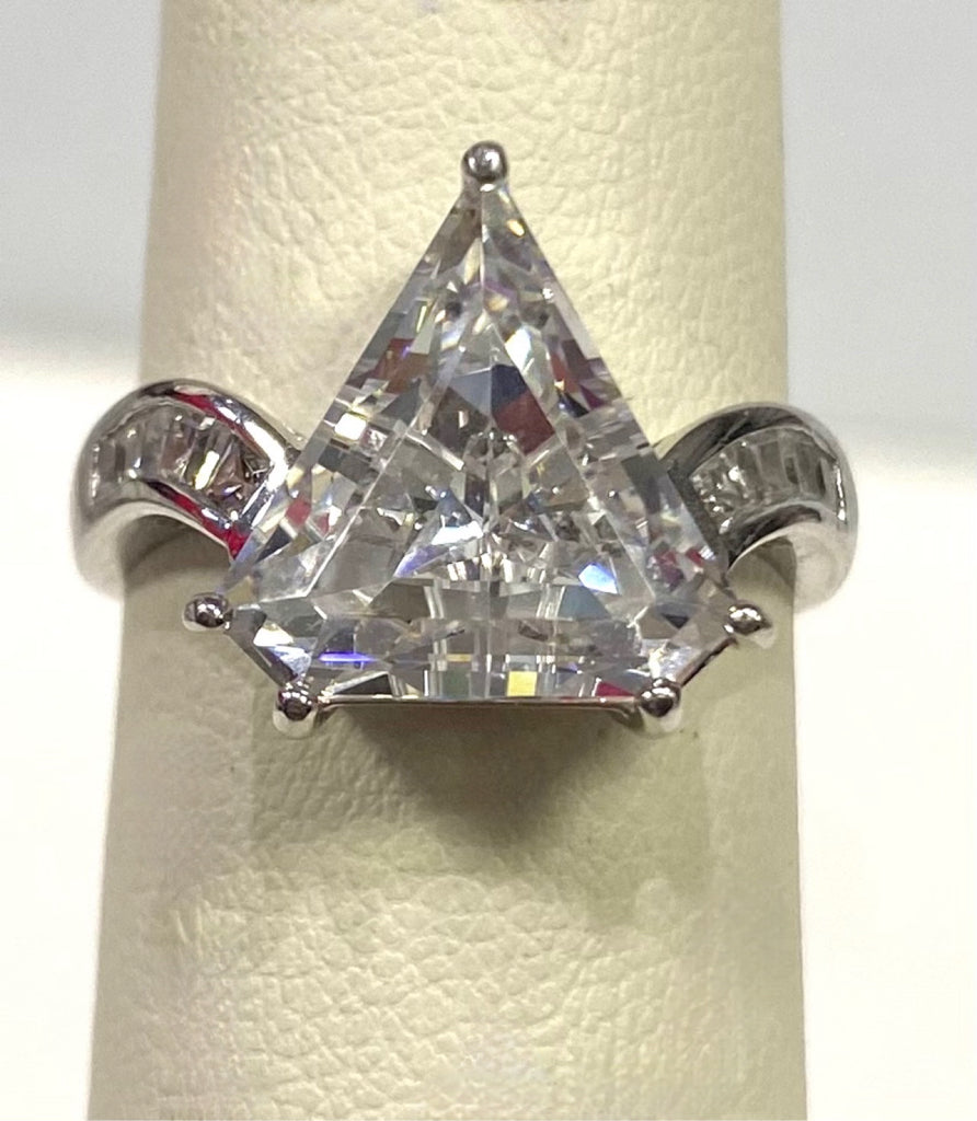 SS CZ Ring Sz.8.5
