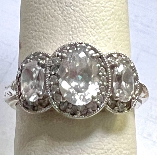 Tacori CZ Cubic Zirconia Ring 925 Sterling Silver Bloom With Love Size 8