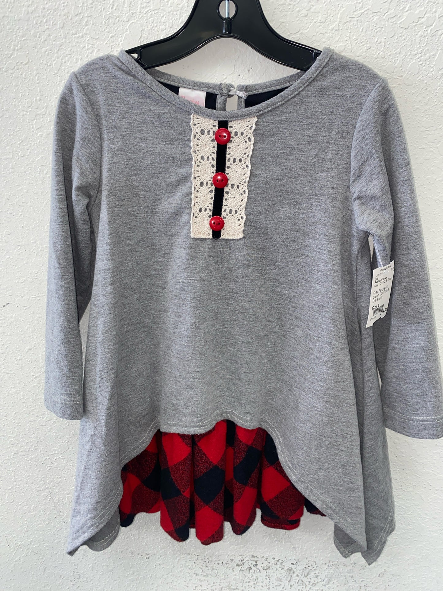 Gray Peaches N' Cream BOUTIQUE Dress Girls