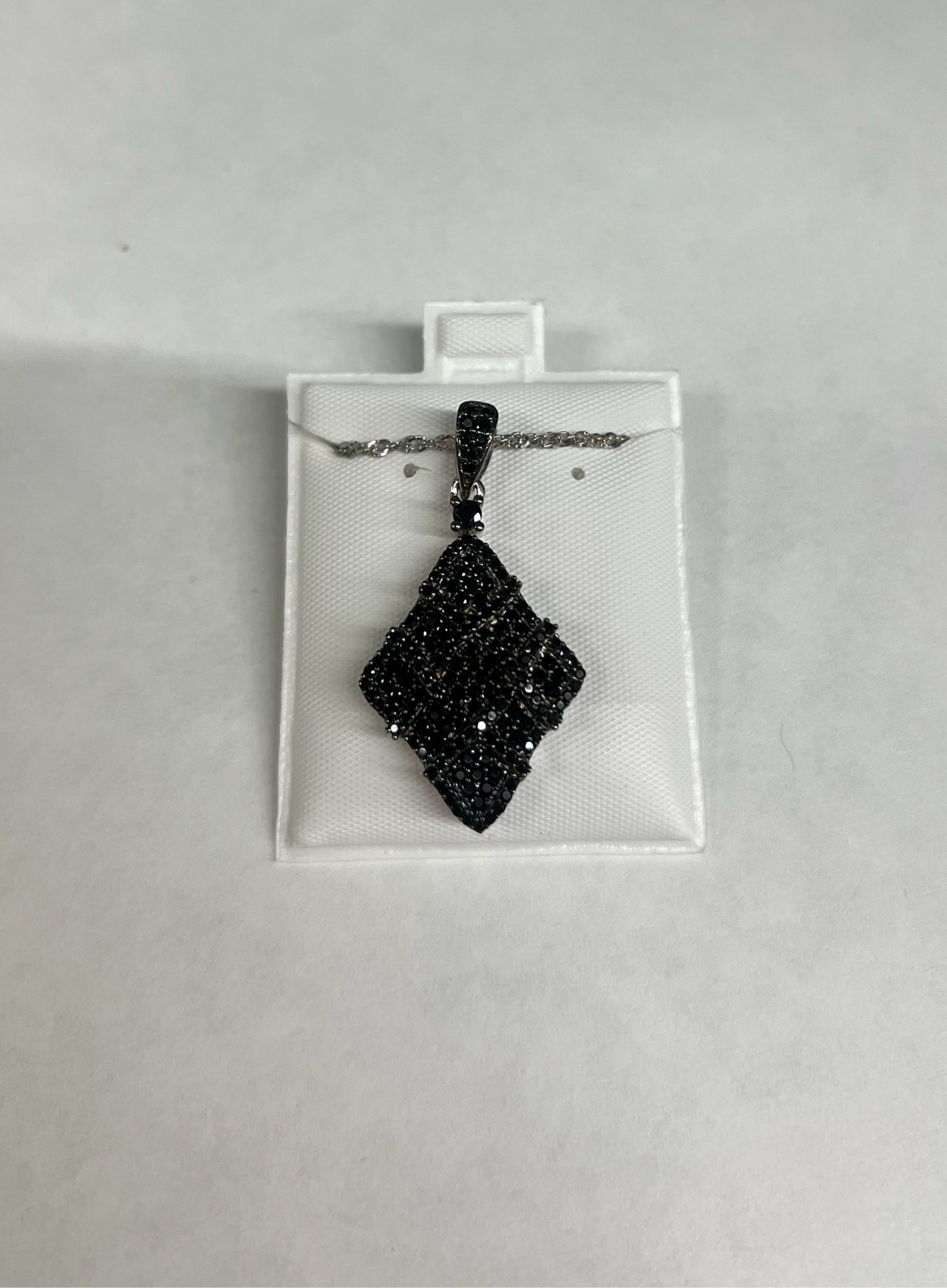 Sterling Black Spinel Hummingbird Pendant & Chain JTV
