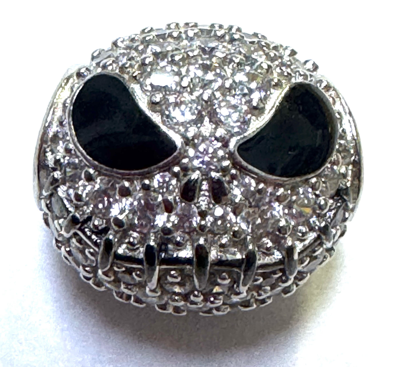 Gnoce Sterling Silver Bead Jack Skull Charm
