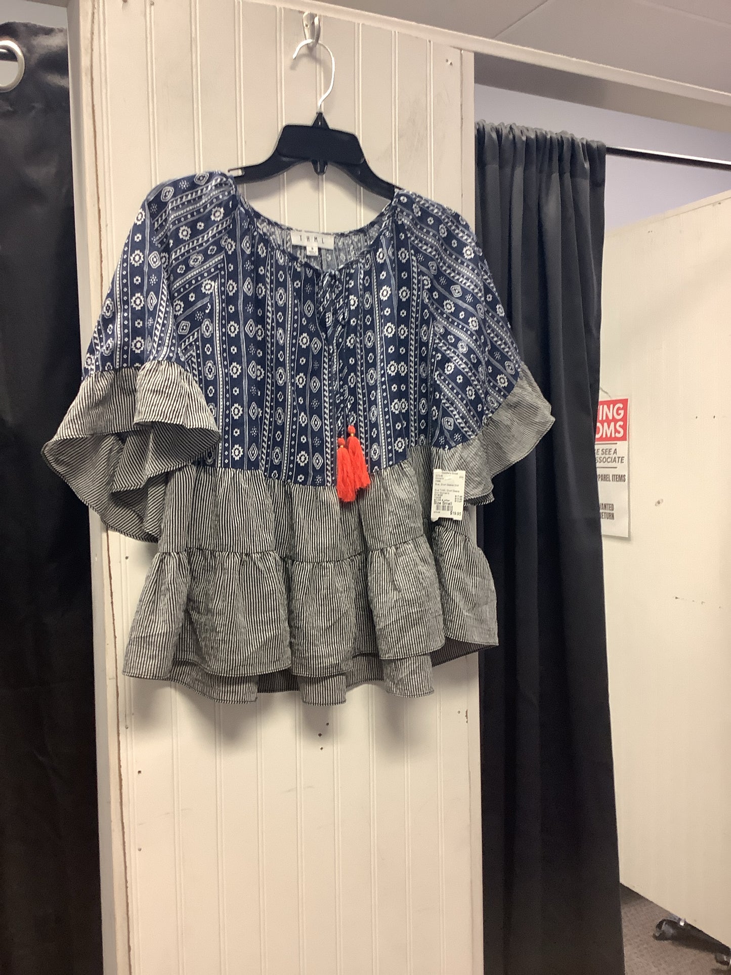 Blue THML Short Sleeve Shirt Women's