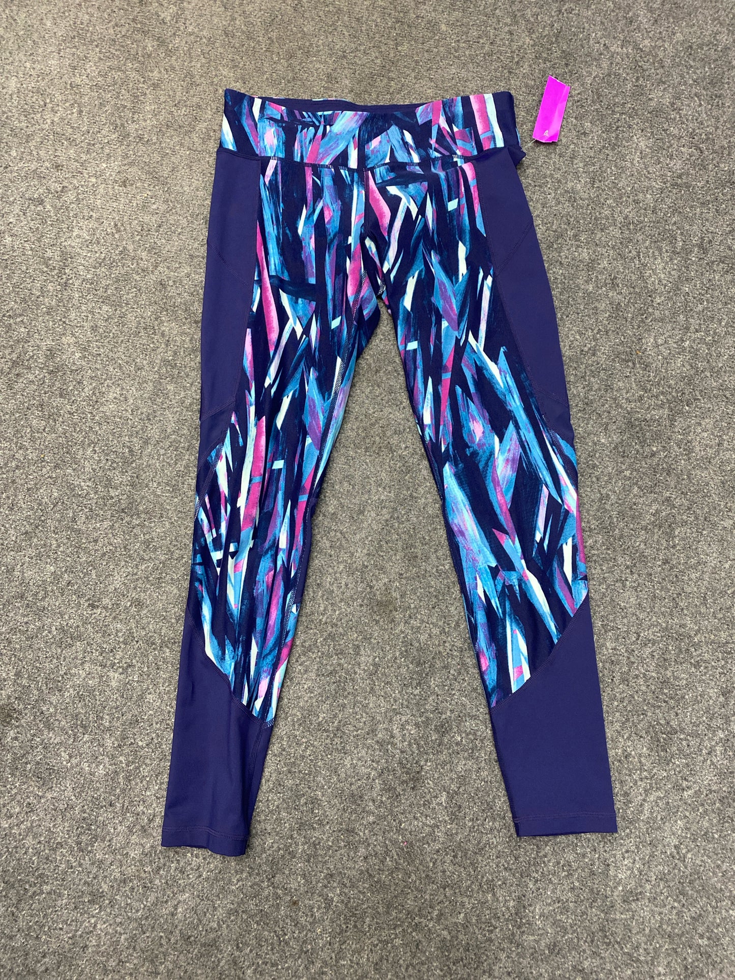 Blue Multi-color Print Calvin Klein Leggings ACTIVE Women's