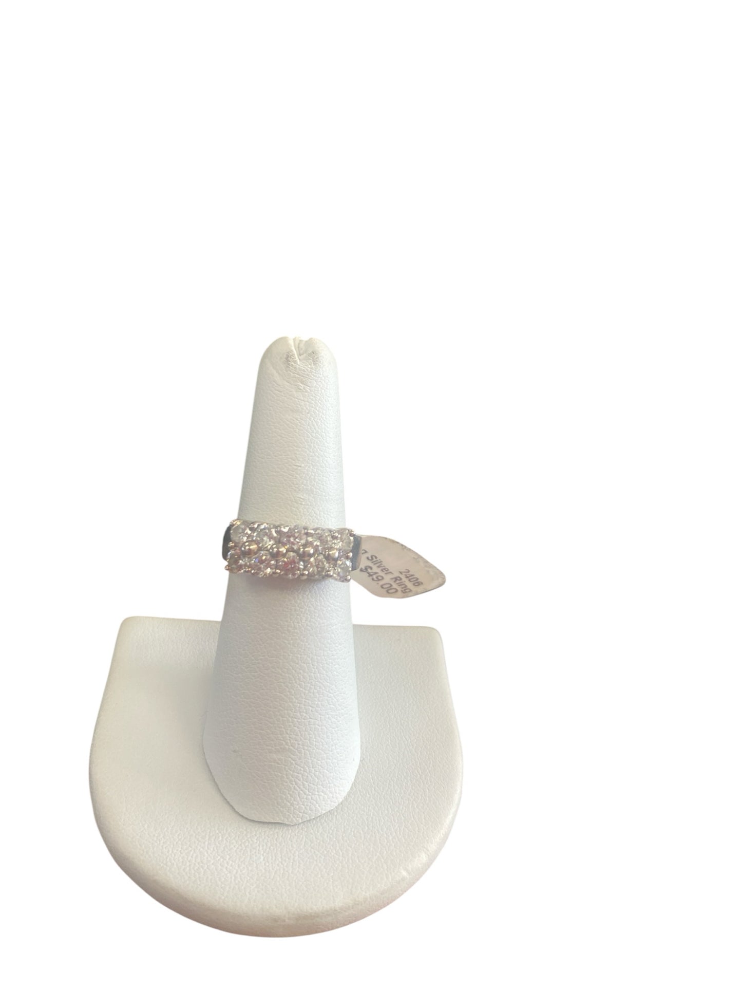 Sterling Silver Ring Size 7.5 CZ