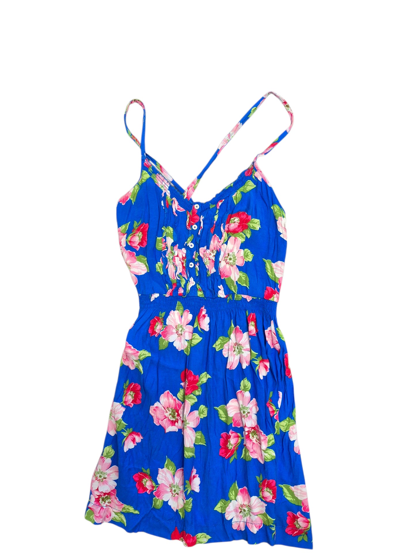 Blue Floral Print Hollister Dress Women's