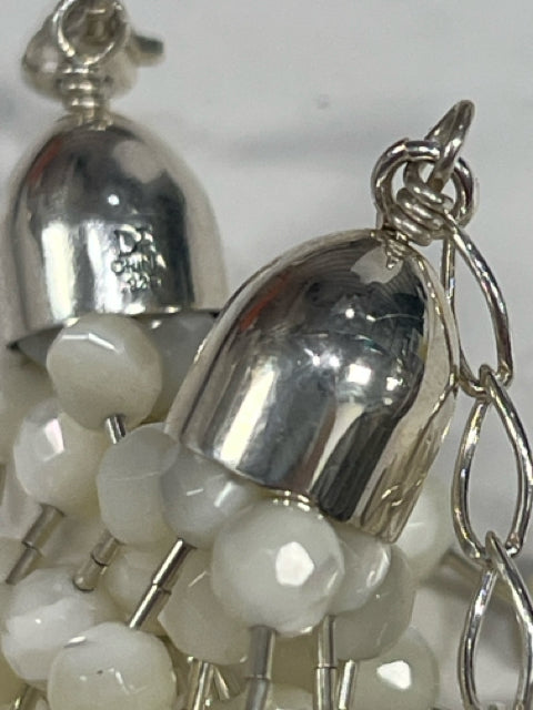 Jay King Mine Finds Sterling Silver 7 Strand Faceted Moonstone Bead Necklace Adj
