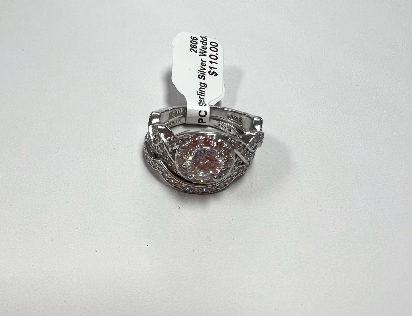 2 PC Sterling Silver Wedding Set New JTV Size 8