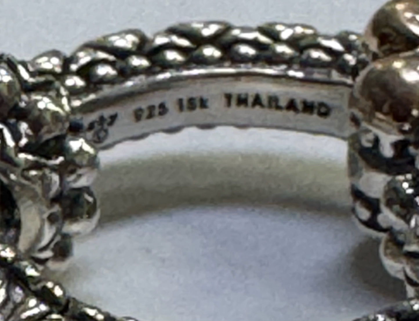 Barbara Bixby Sterling Silver& 18K Gold 25" Handmade Eastern Chain Necklace