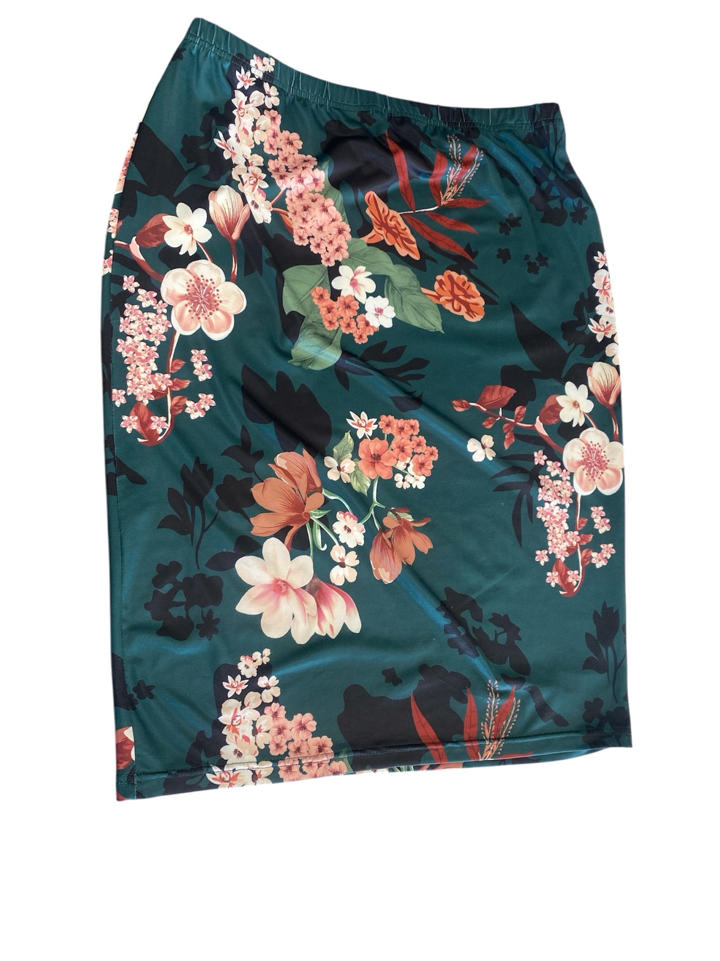 Green Floral SHEIN Skirt Women's