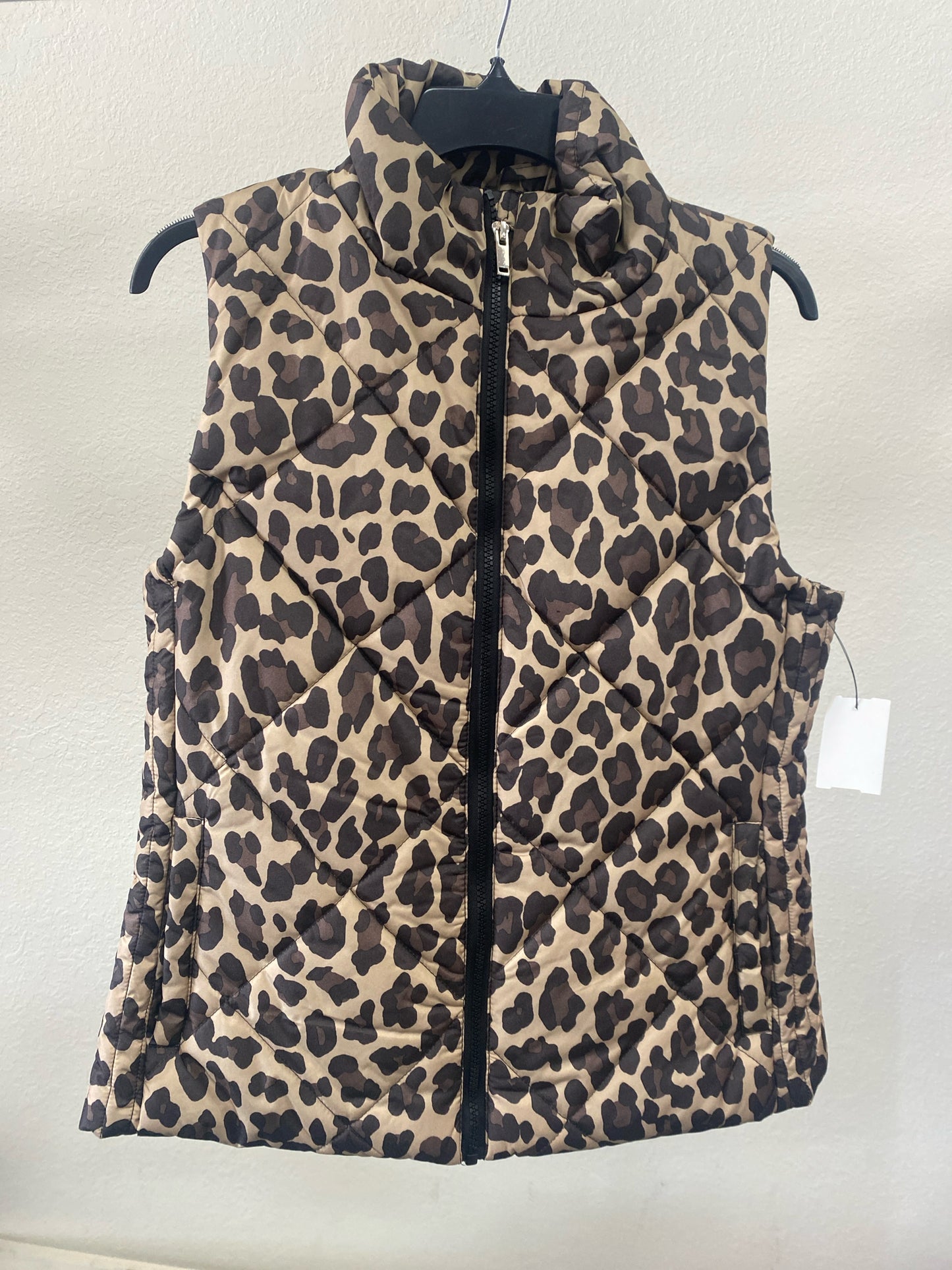 Brown Animal Print NYC Vest Women's