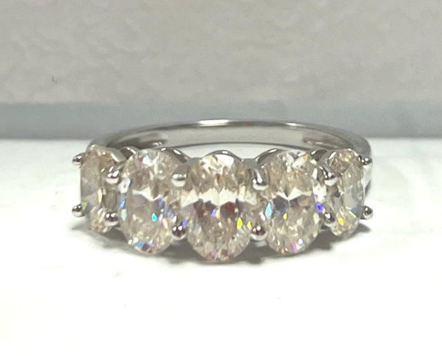 Sterling Silver Strontium Titanate Size 8 JTV New