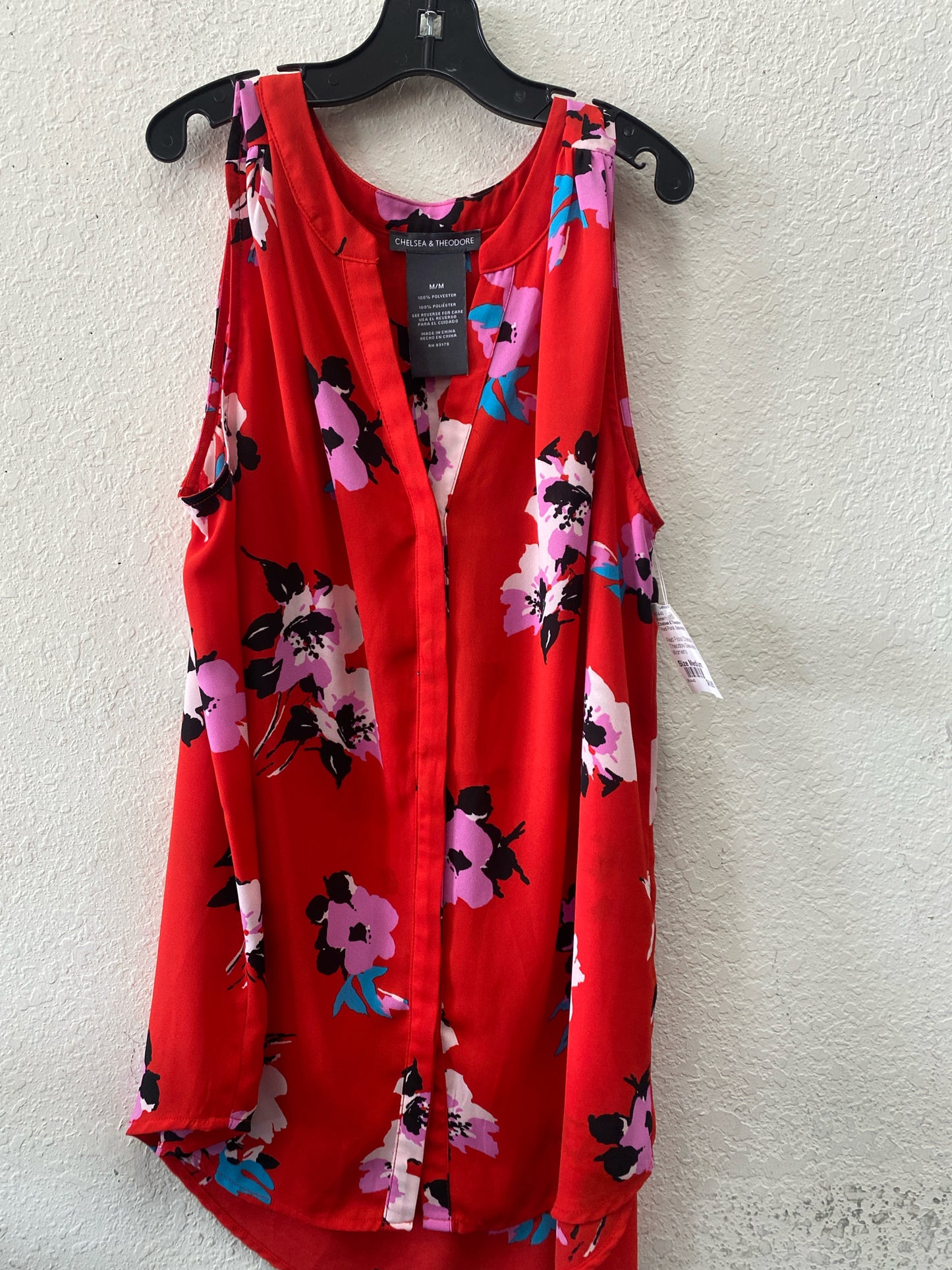 Red Floral Chelsea & Theodore Sleeveless Women's