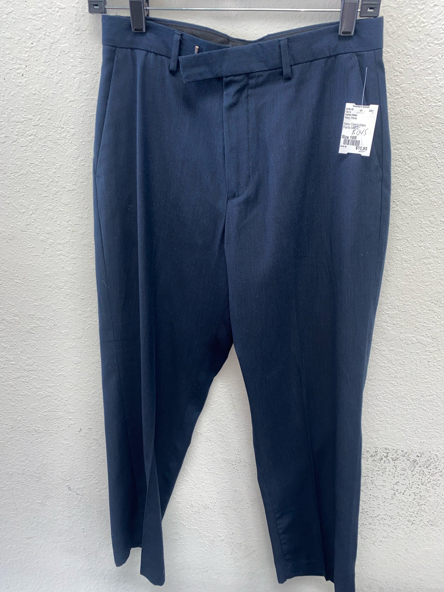 Navy Calvin Klein Pants Men's