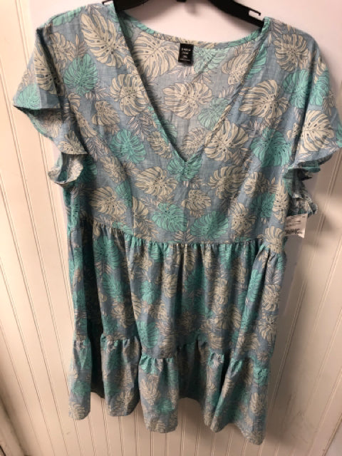 Light Blue Print SHEIN Dress Women's Light Blue Print SHEIN Dress Women's