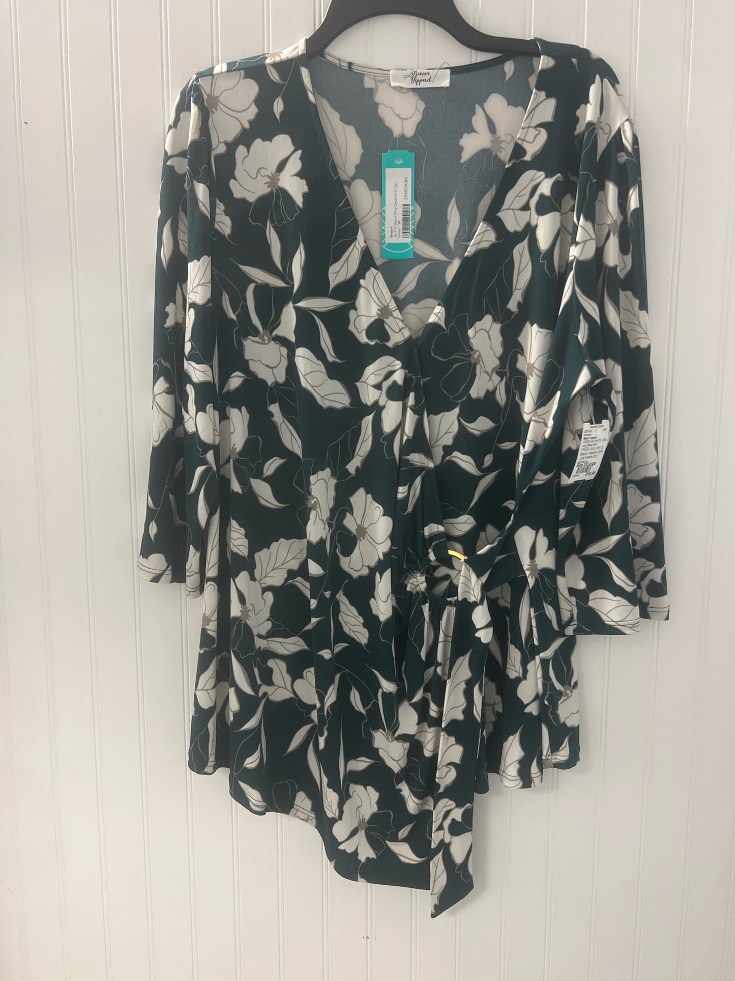 GREEN AND WHITE Beacon Apparel NEW Long Sleeve Shirt Women's