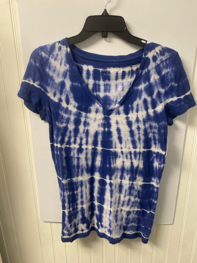 Blue/White Merona Short Sleeve Shirt Women's