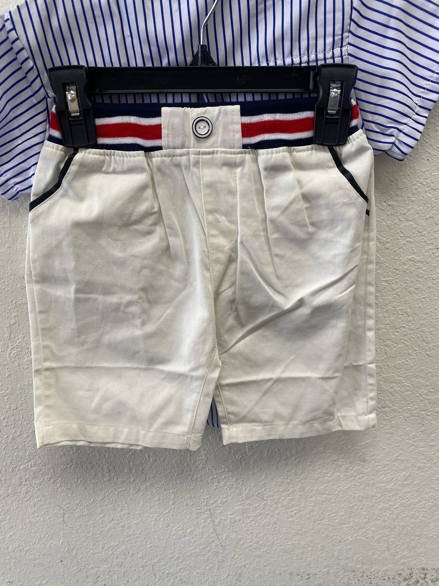 Blue Striped NEW 2 Piece Outfit Boys