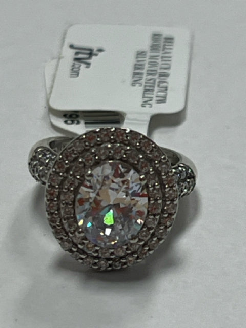 Sterling Silver CZ Ring Size 5 JTV New Bella Luce 6.37 ct tw