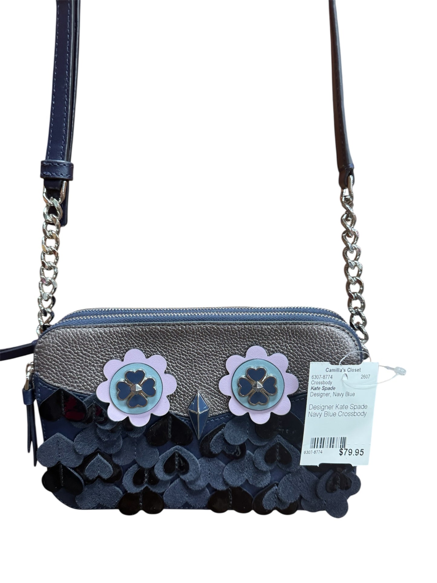 Designer Kate Spade Navy Blue Crossbody