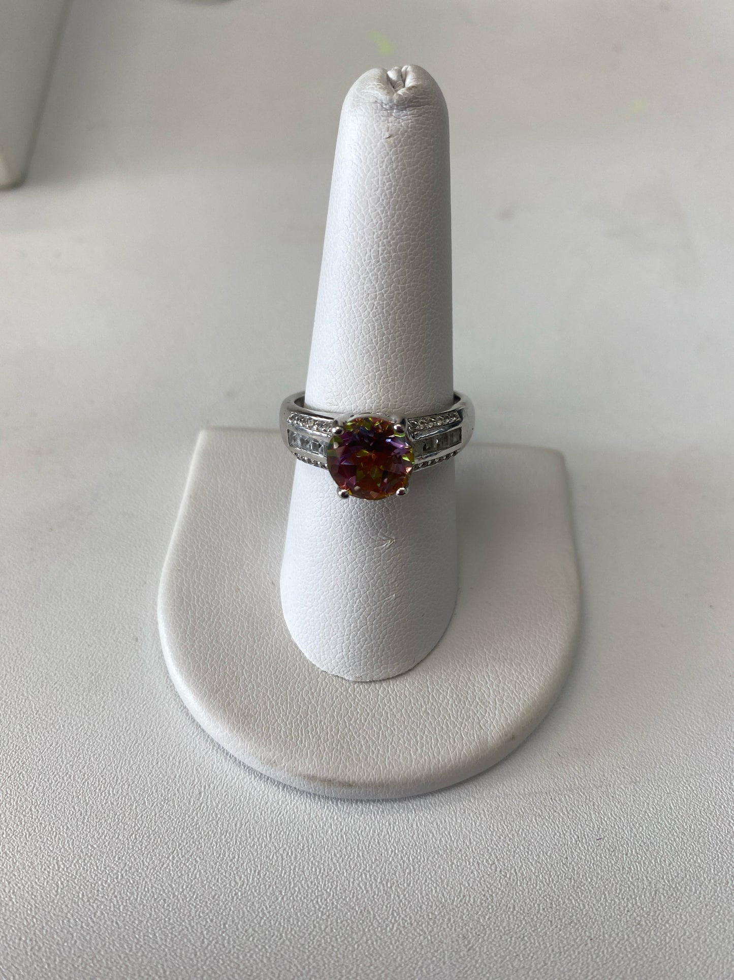 Sterling Silver CZ Ring Size 9.75