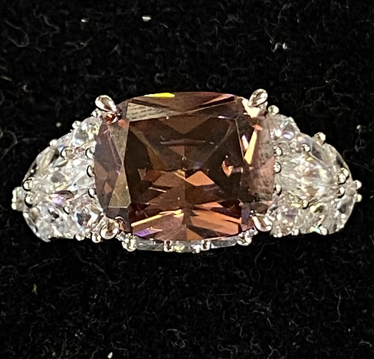 Sterling Silver CZ Ring Size 8 JTV