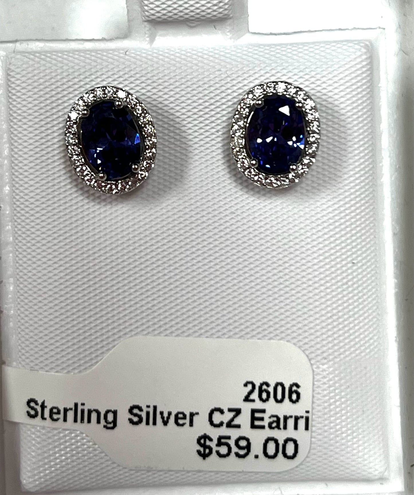 Sterling Silver CZ Earrings New JTV
