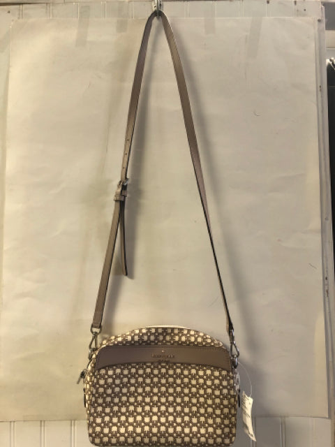 Designer Kate Spade Beige Print Crossbody