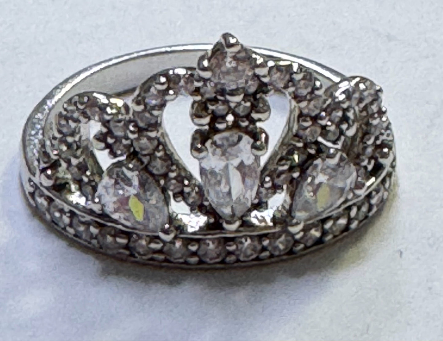 Sterling Silver CZ Ring Size 6.75 Tiara