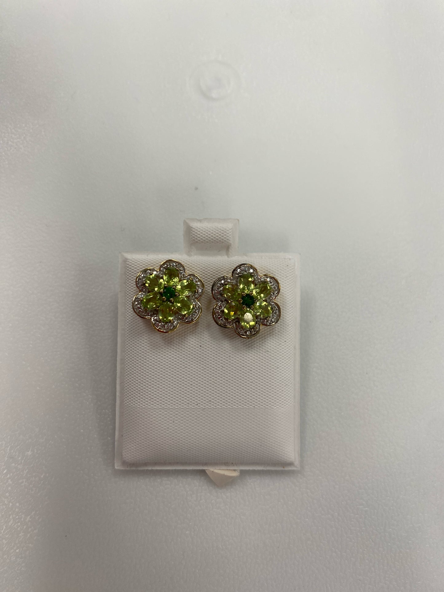 Gold Over Sterling Peridot Earrings