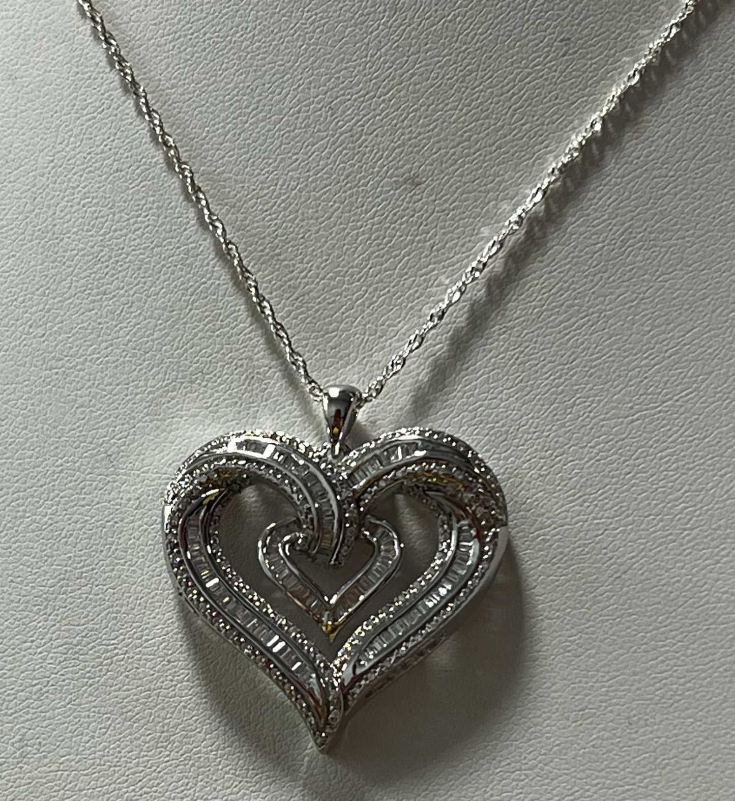 Sterling Silver CZ Necklace Pendant Chain New JTV