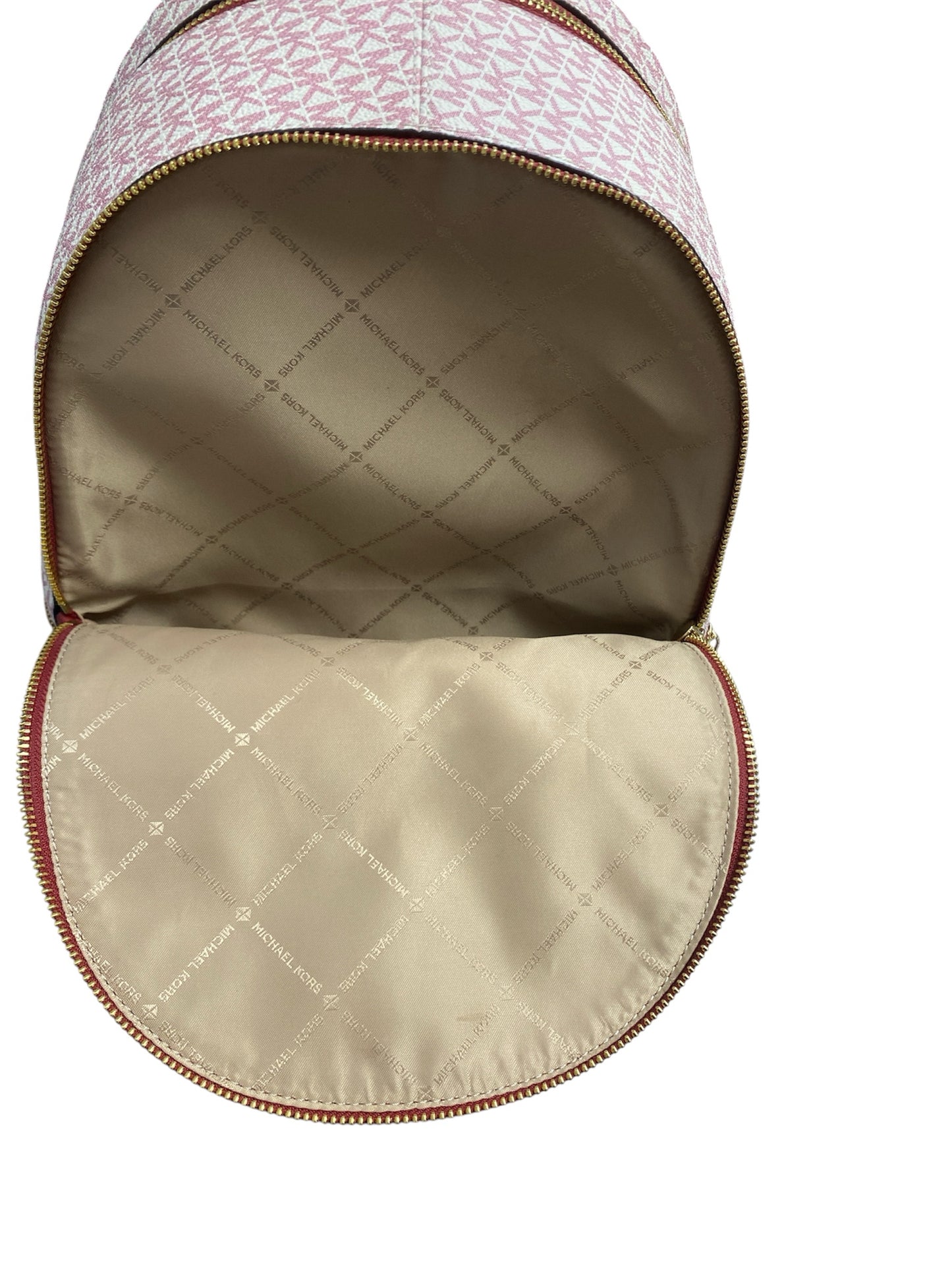 Designer Michael Kors Red Print Backpack