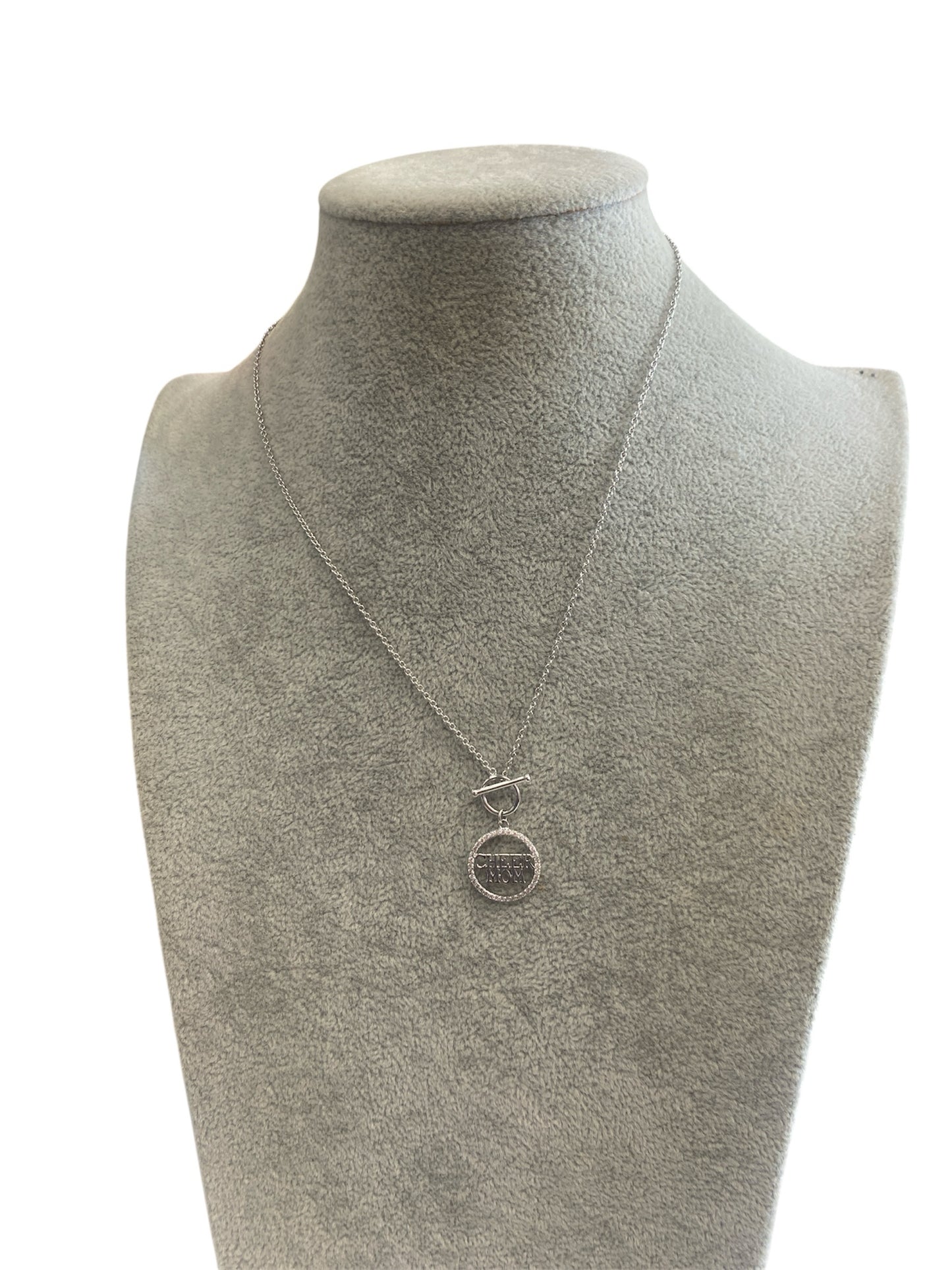 Sterling Silver Sterling CZ Cheer Necklac