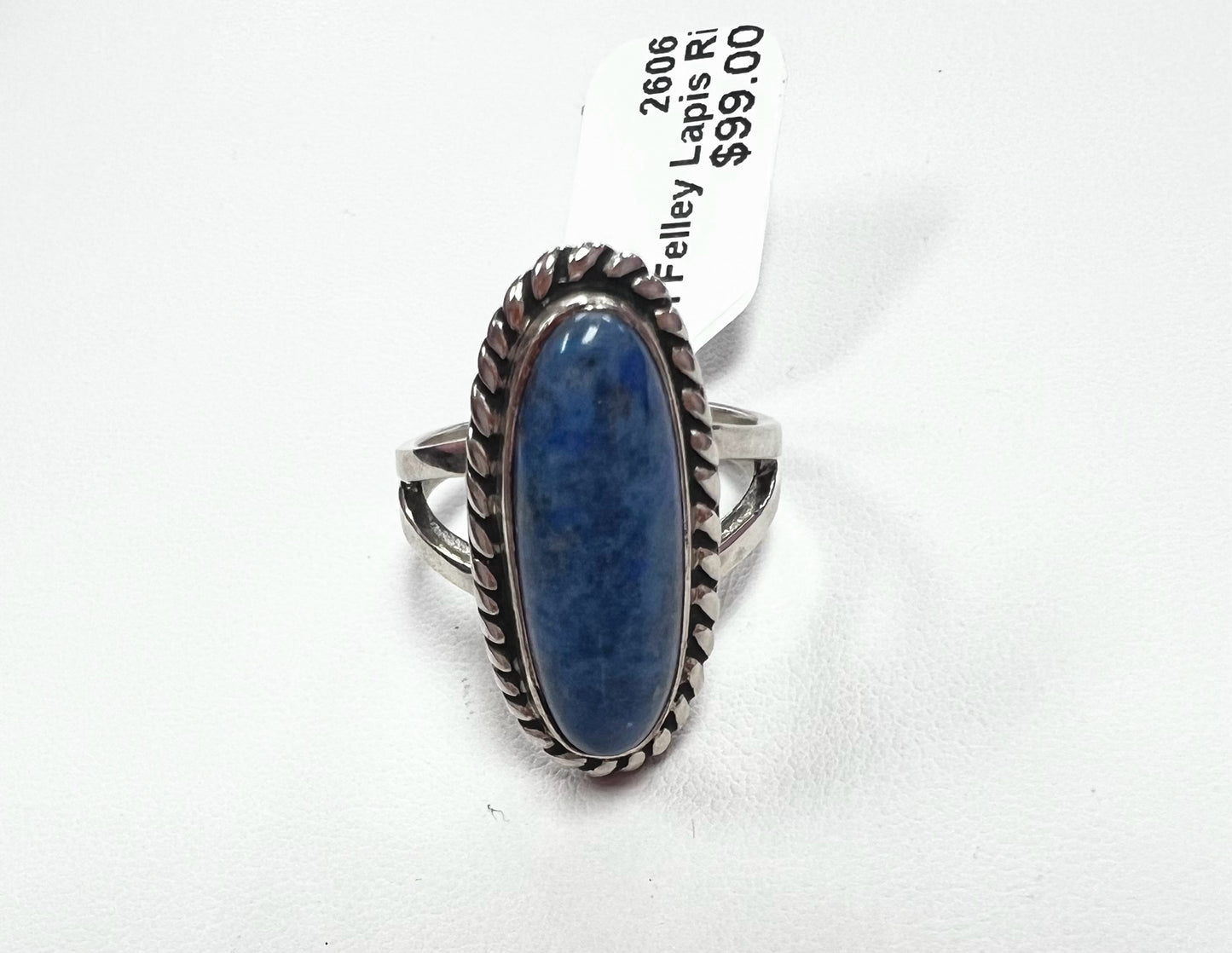 Carol Felley Lapis Ring Sterling SIlver Size 7.5