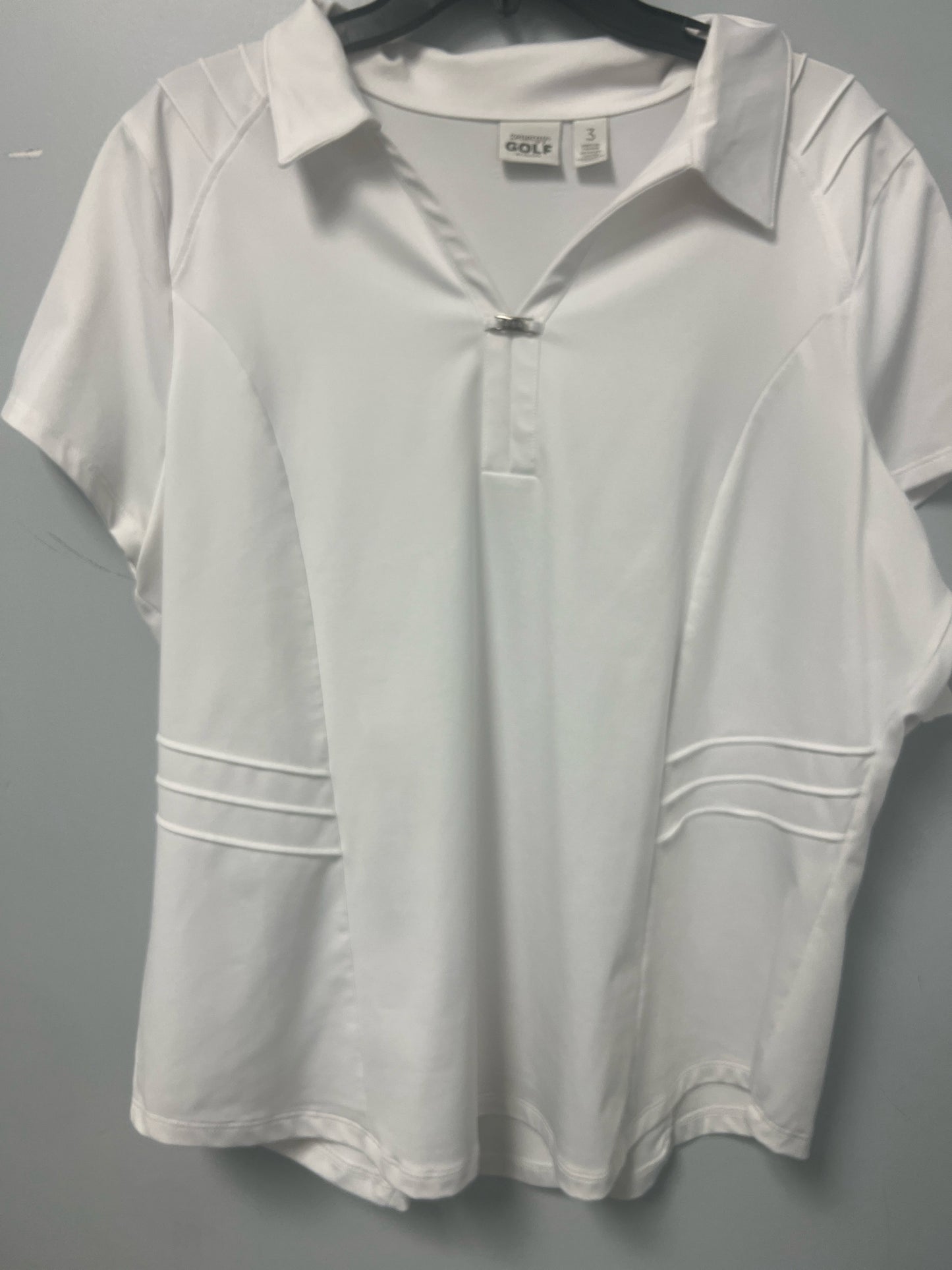 White Chico's Short Sleeve Shirt Women's