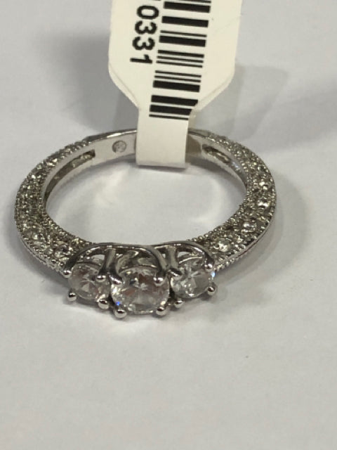 Sterling Silver Ring Size 9 CZ