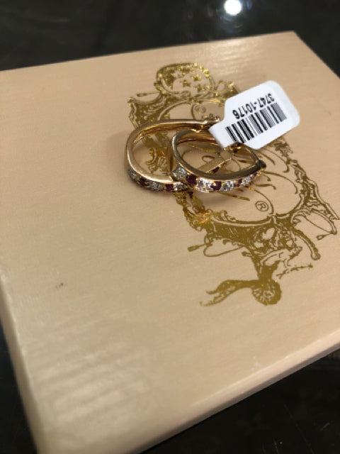 Gold Over Sterling Silver Hoop Earrings