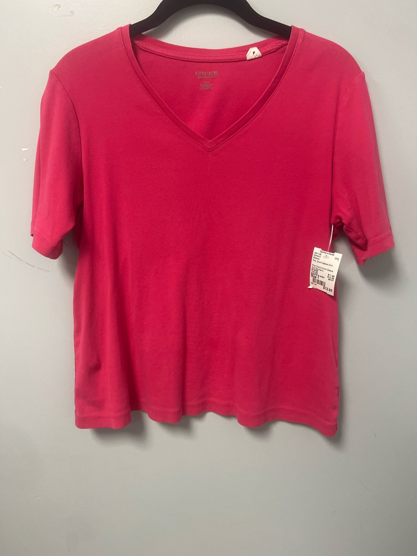 Pink Chico's Short Sleeve Shirt Women's