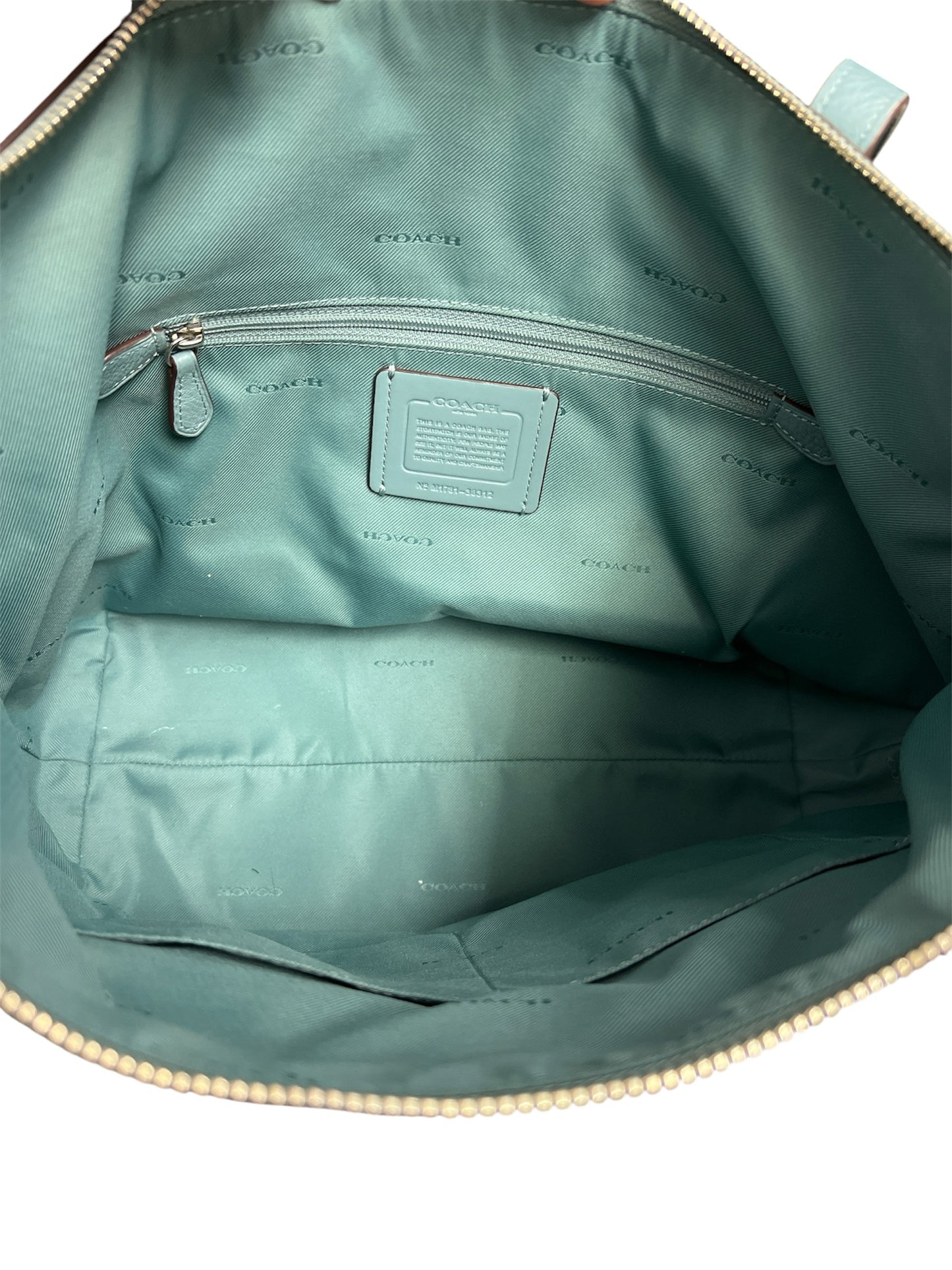 Designer Coach Steel Blue Handbag