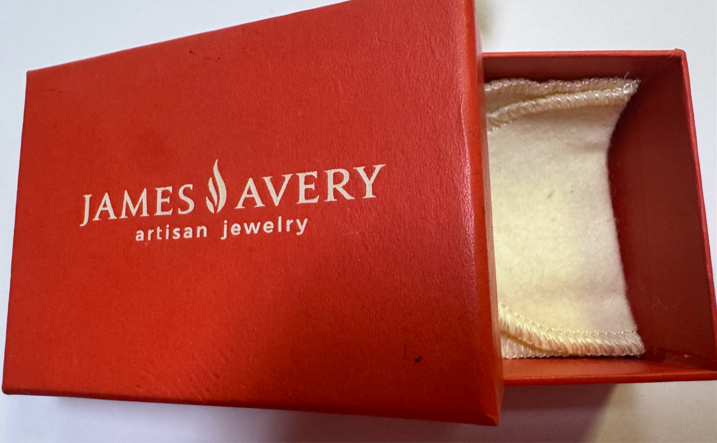James Avery Sterling Silver 8” Charm Bracelet w/ Safety Chain & Logo Tag & Box