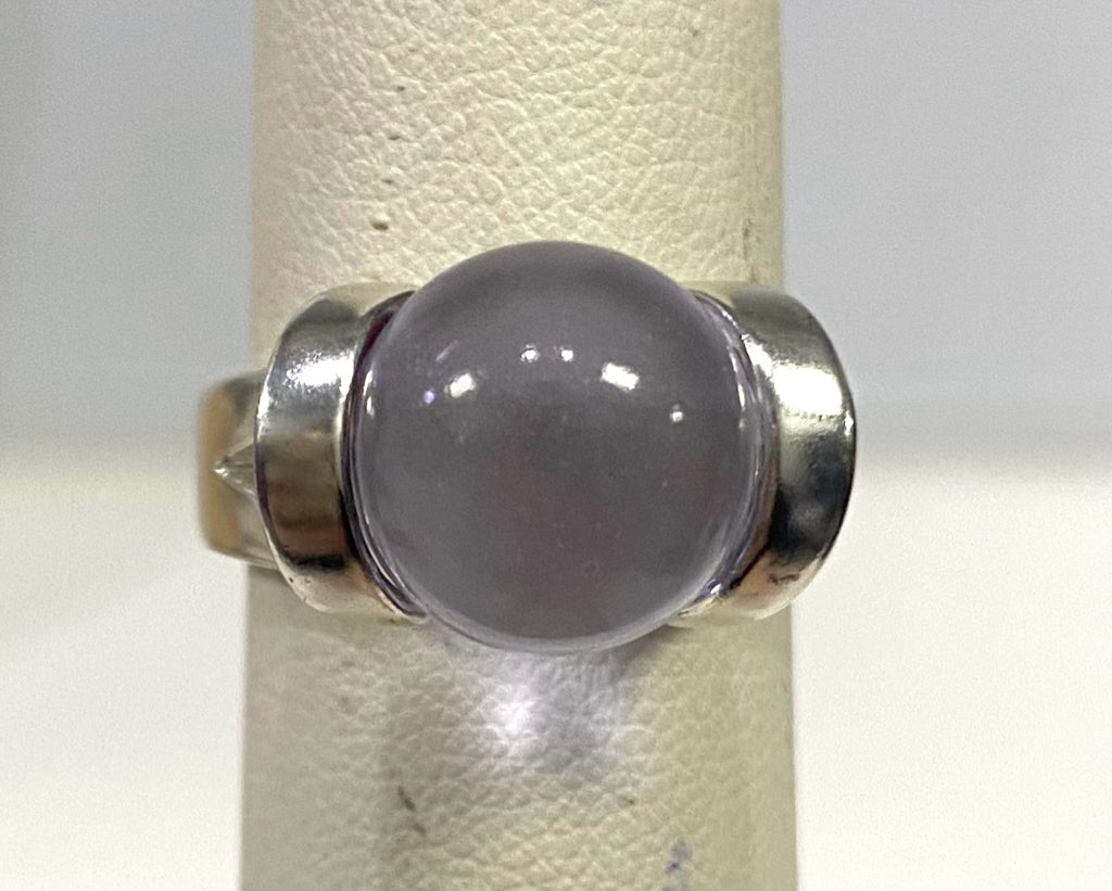Sterling Silver Rng w/ 2 Beads