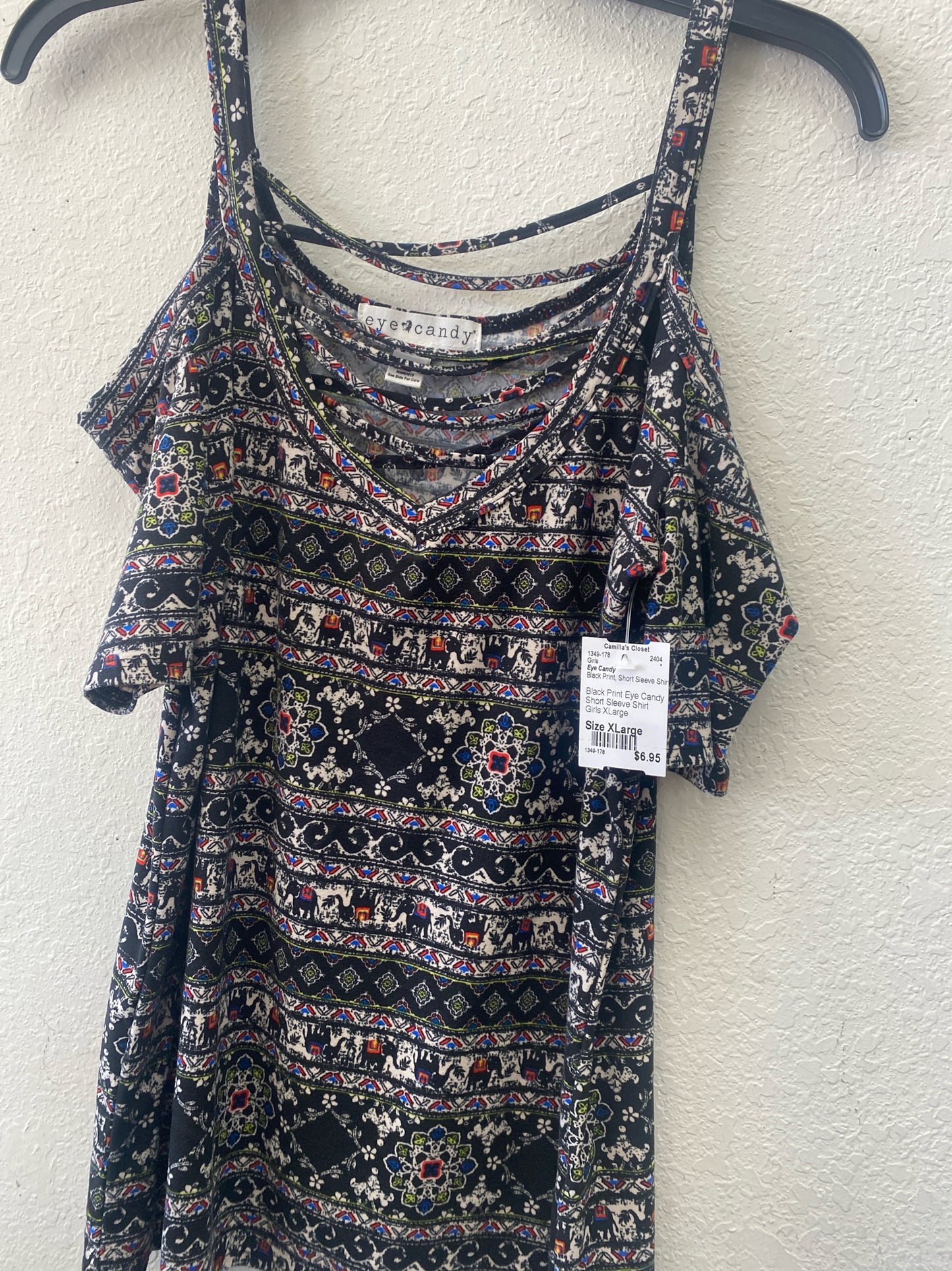 Multi-Color Cable & Gauge Sleeveless Women's XL
