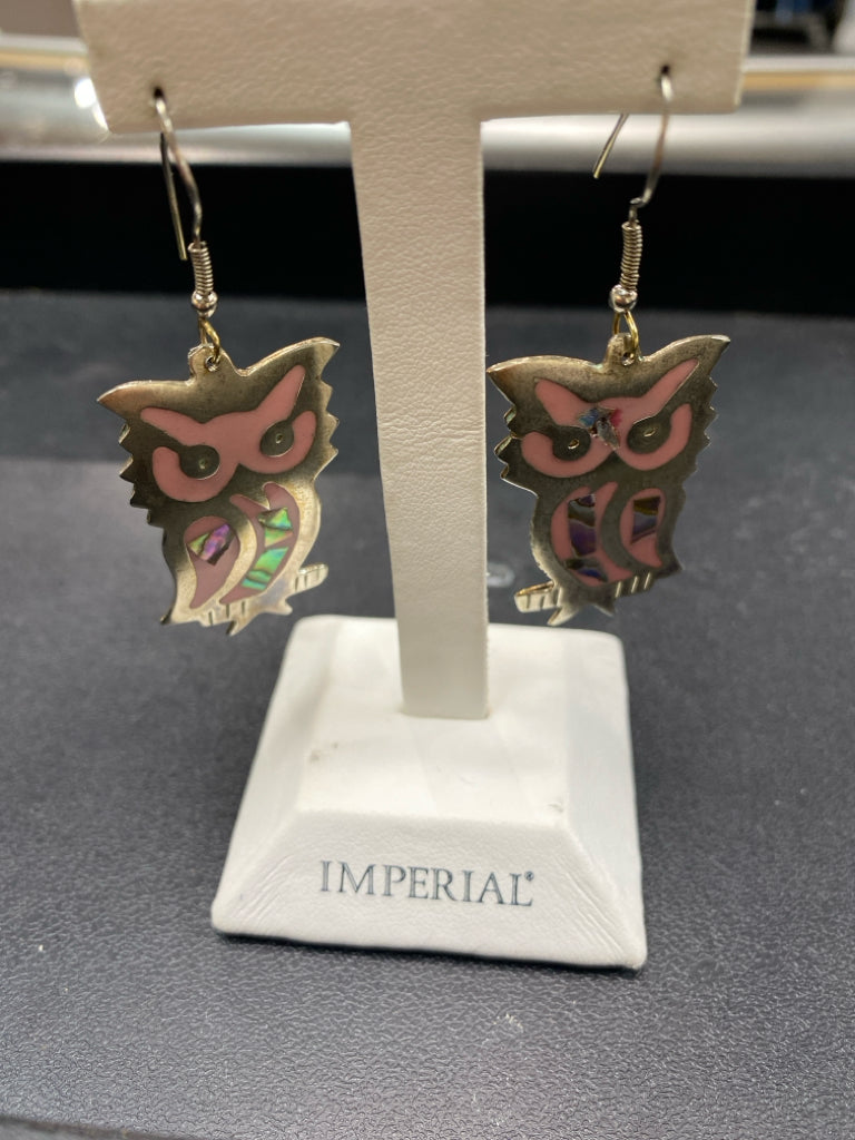 Alpaca Dangle Earrings Owls