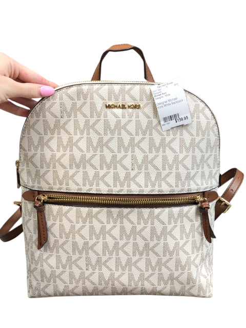 Designer Michael Kors White Backpack