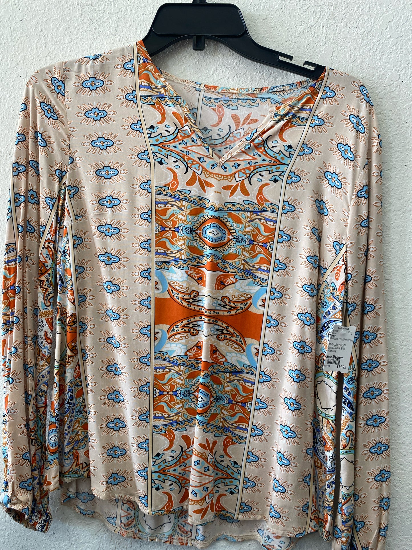 Multi-Color SHEIN Long Sleeve Shirt Women's