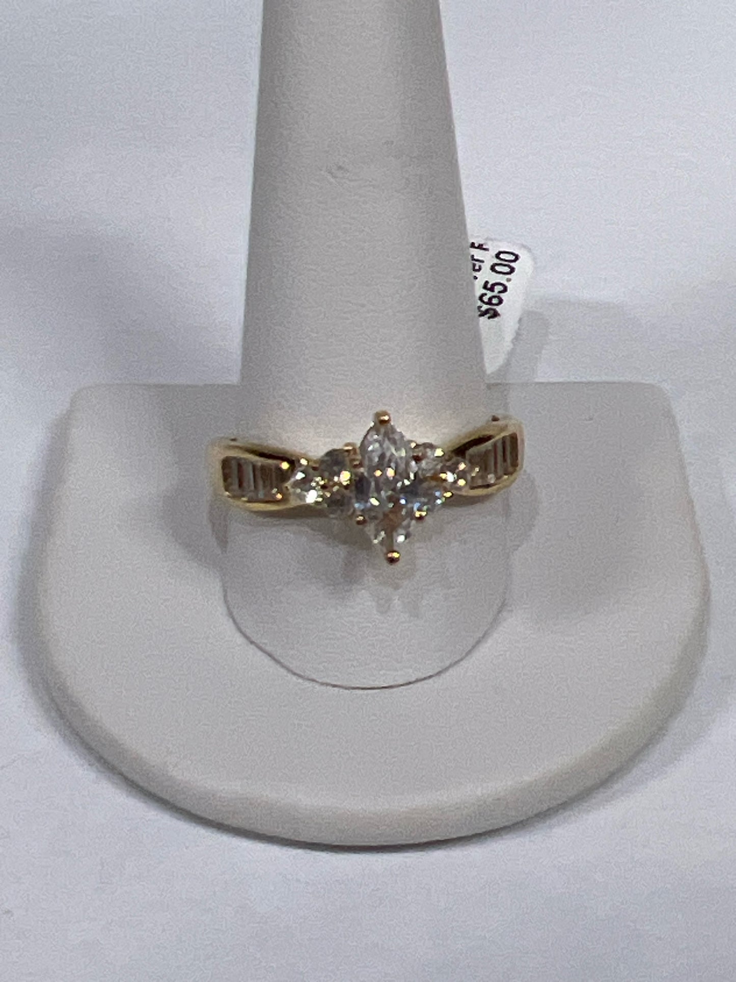 Gold Over Sterling Silver Ring Size 12