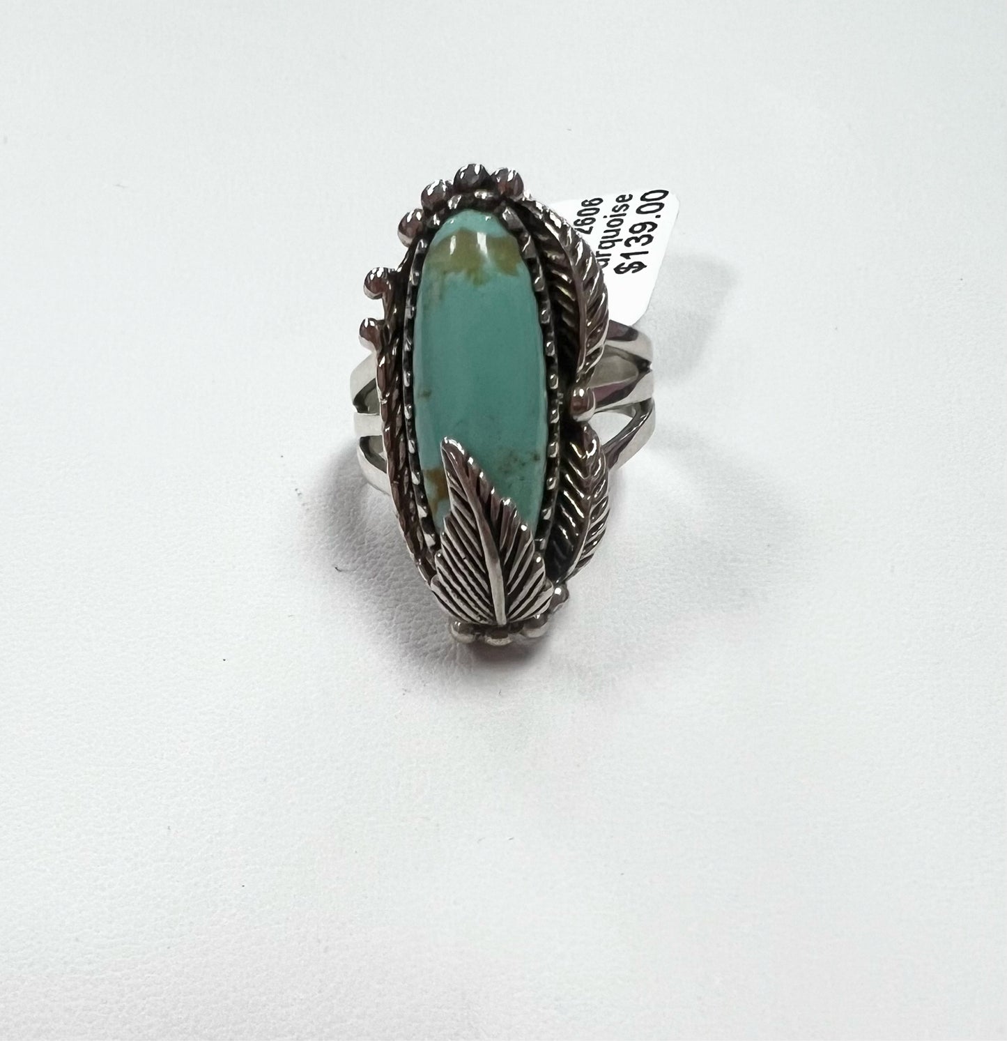 Carol Felley Sterling Silver Turquoise Ring Size 7.75