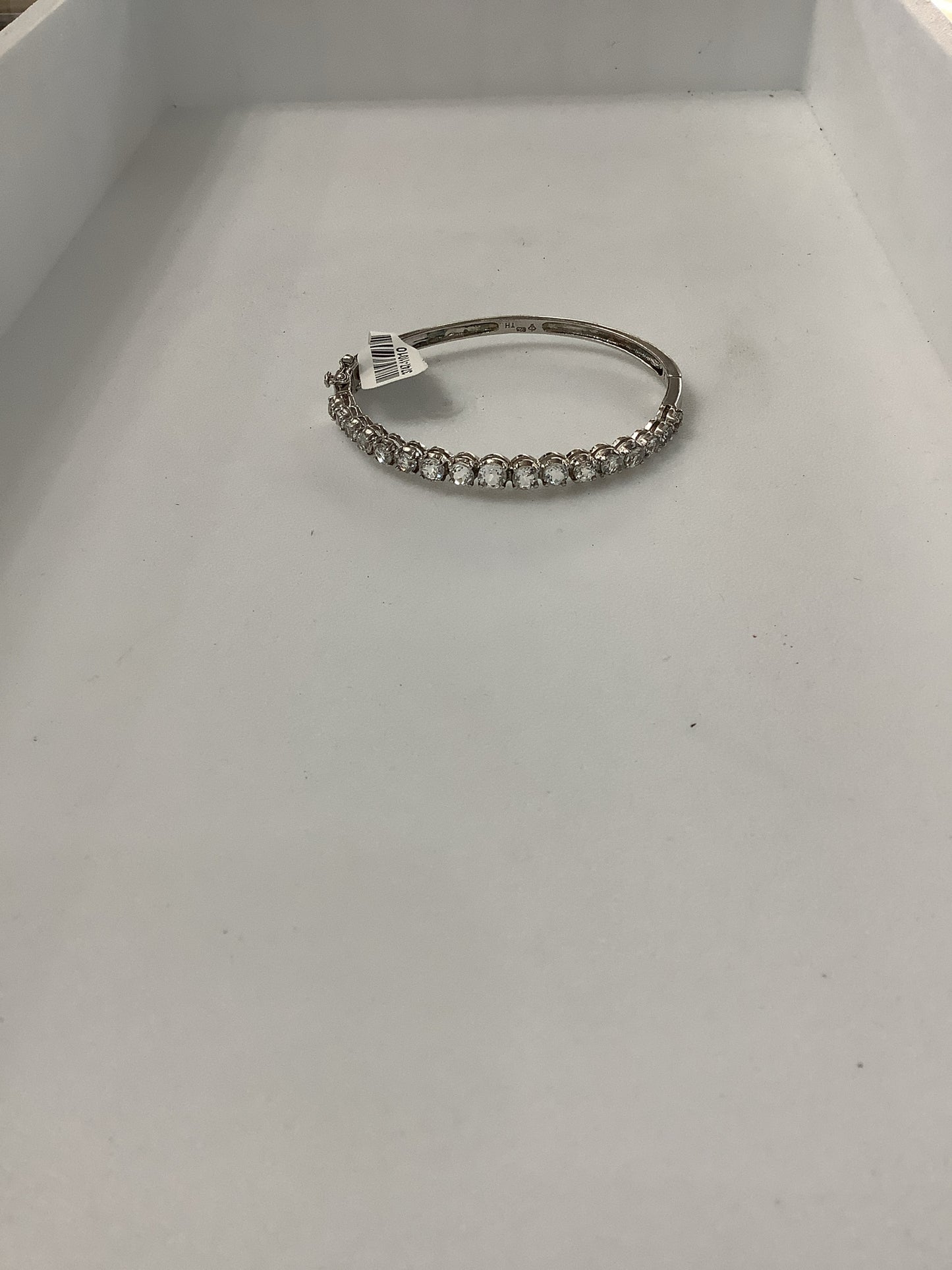Sterling Silver Bangle Bracelet CZ