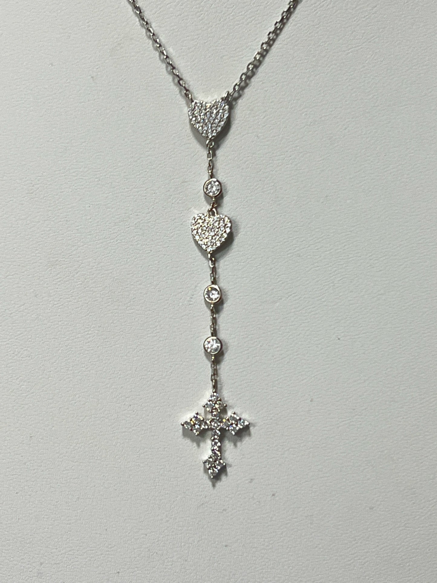 Sterling Silver CZ Necklace JTV New